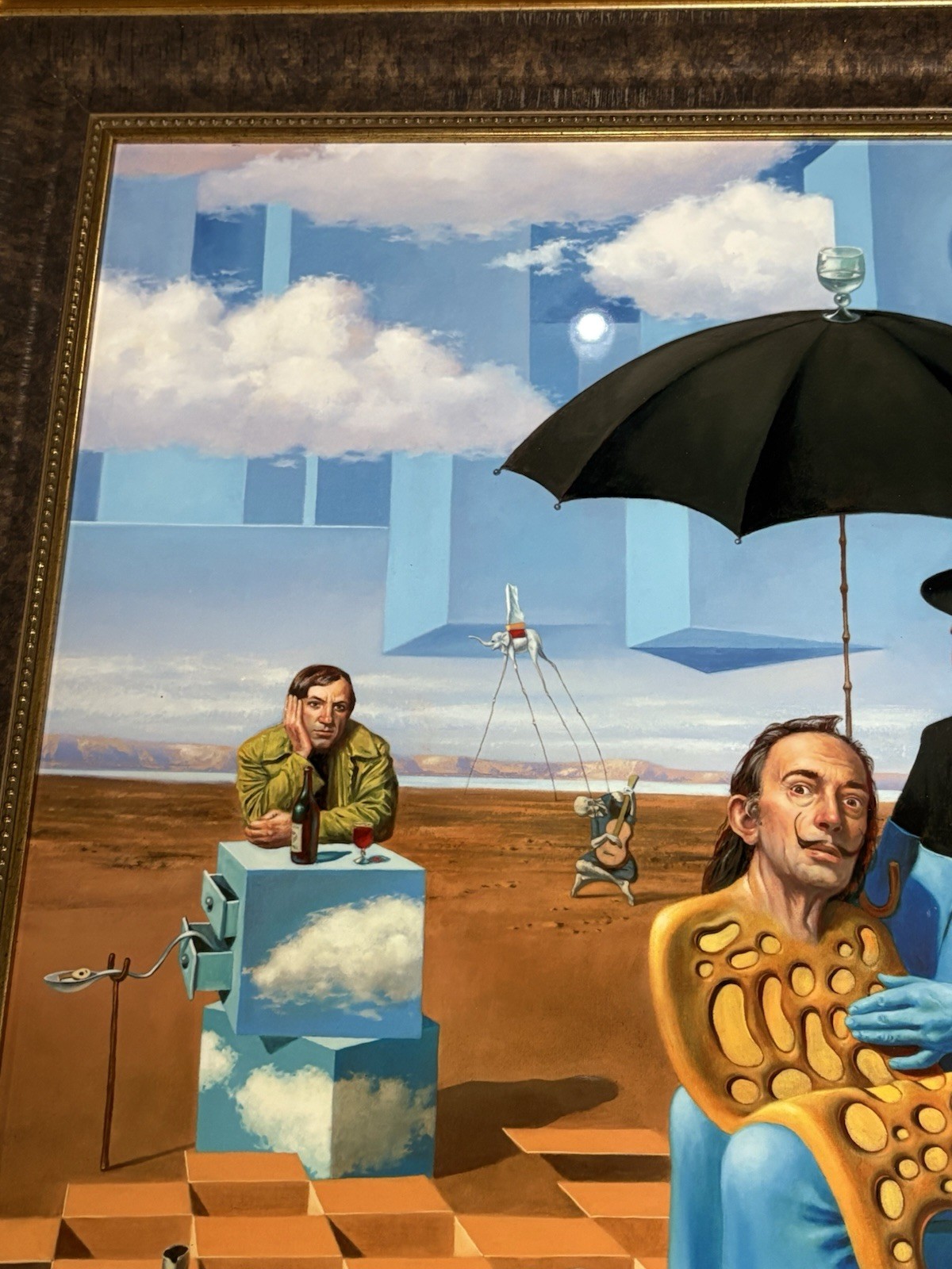 Michael Cheval Aluminum Through Dye Sublimation «Lullaby of Uncle Magritte»