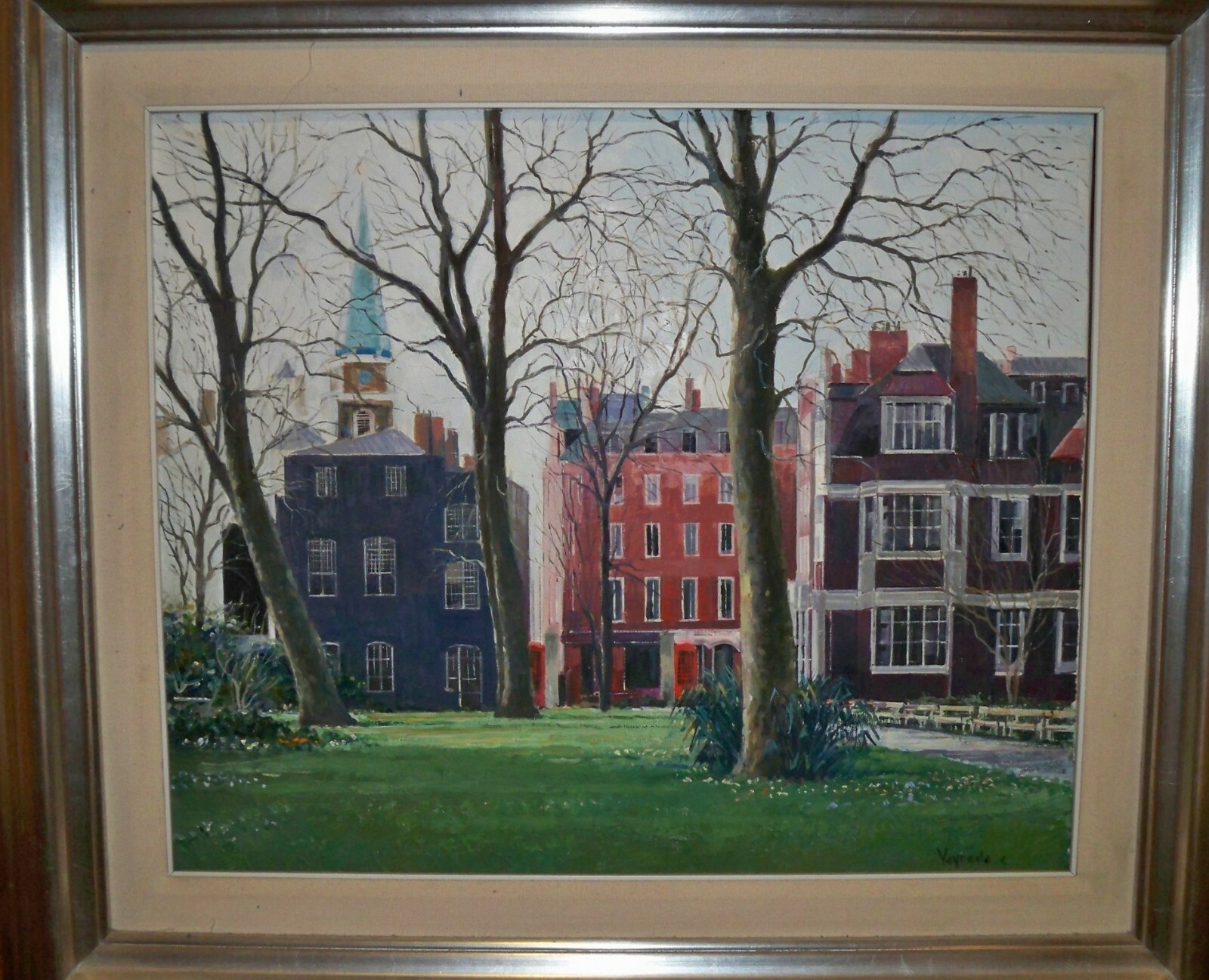 Josep M. Vayreda Canadell Spring In St. Georges Garden Oil On Canvas Signed