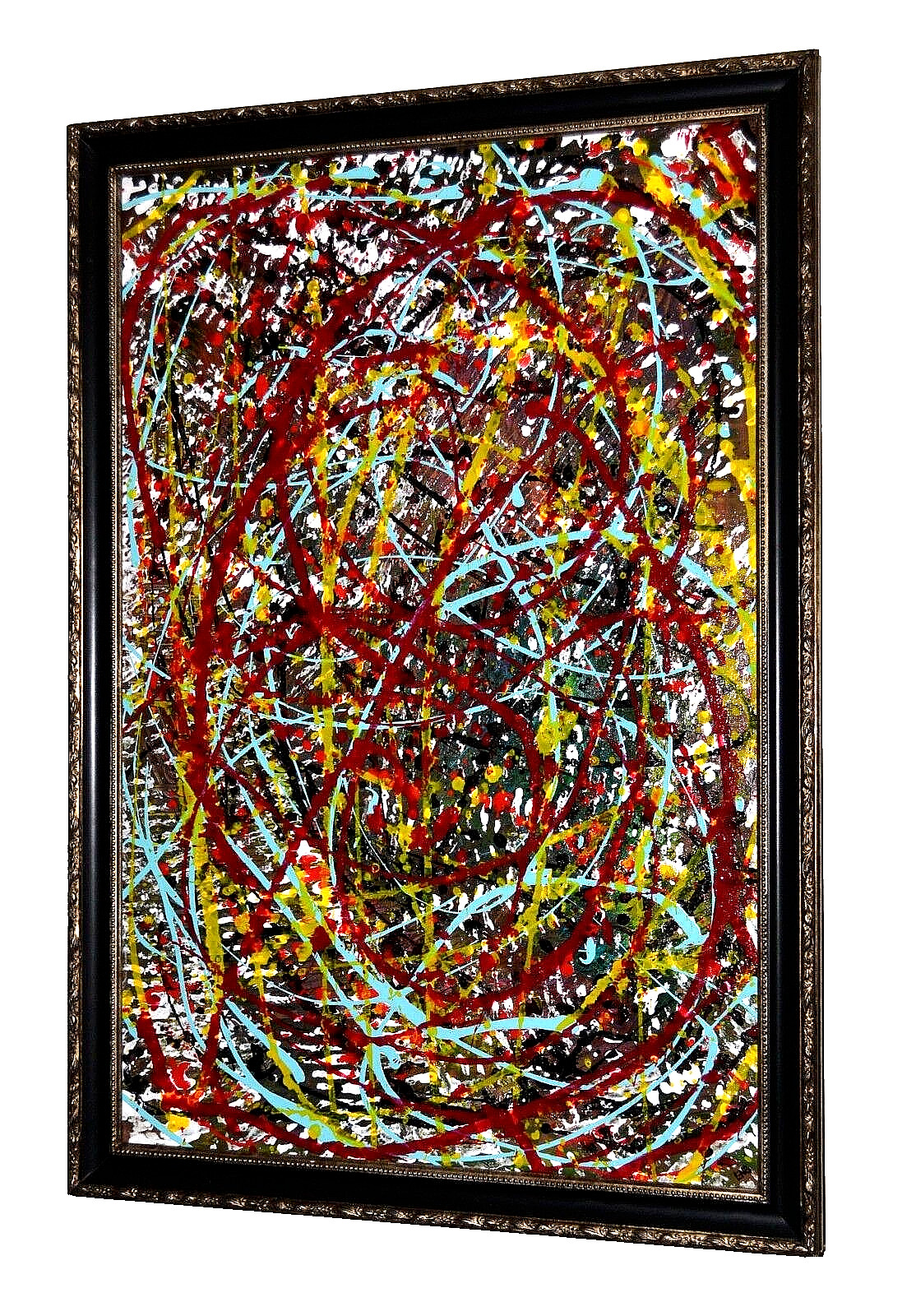 «Primary on Neutral» ORIGINAL FINE ART American Artist GREGORY HUGH LENG New!