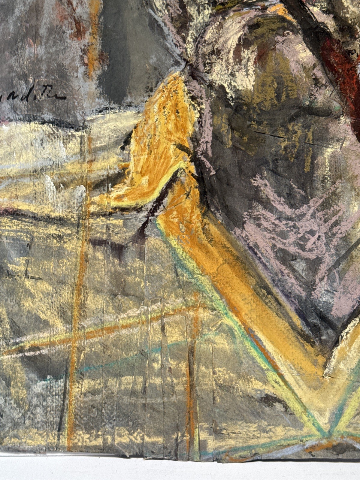 MID CENTURY PAINTING EXPRESSIONIST MODERNIST PORTRAIT MORTON DIAMONDSTEIN FAMOUS