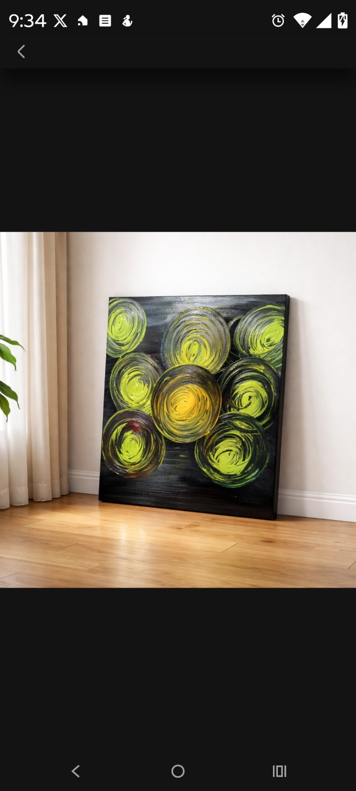Trey Coppland, Green Light Abstract Acrylic Painting, Medium, 2026 Signed