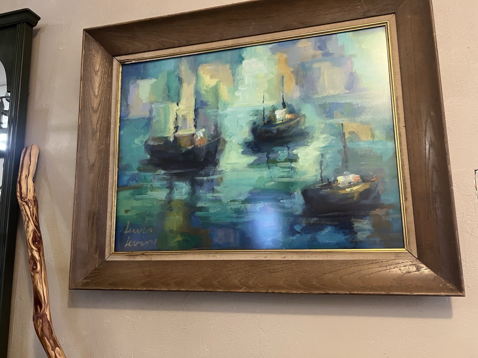 Original Louise Levine Gouache Painting. Mid Century Stunning!! 1925-1993