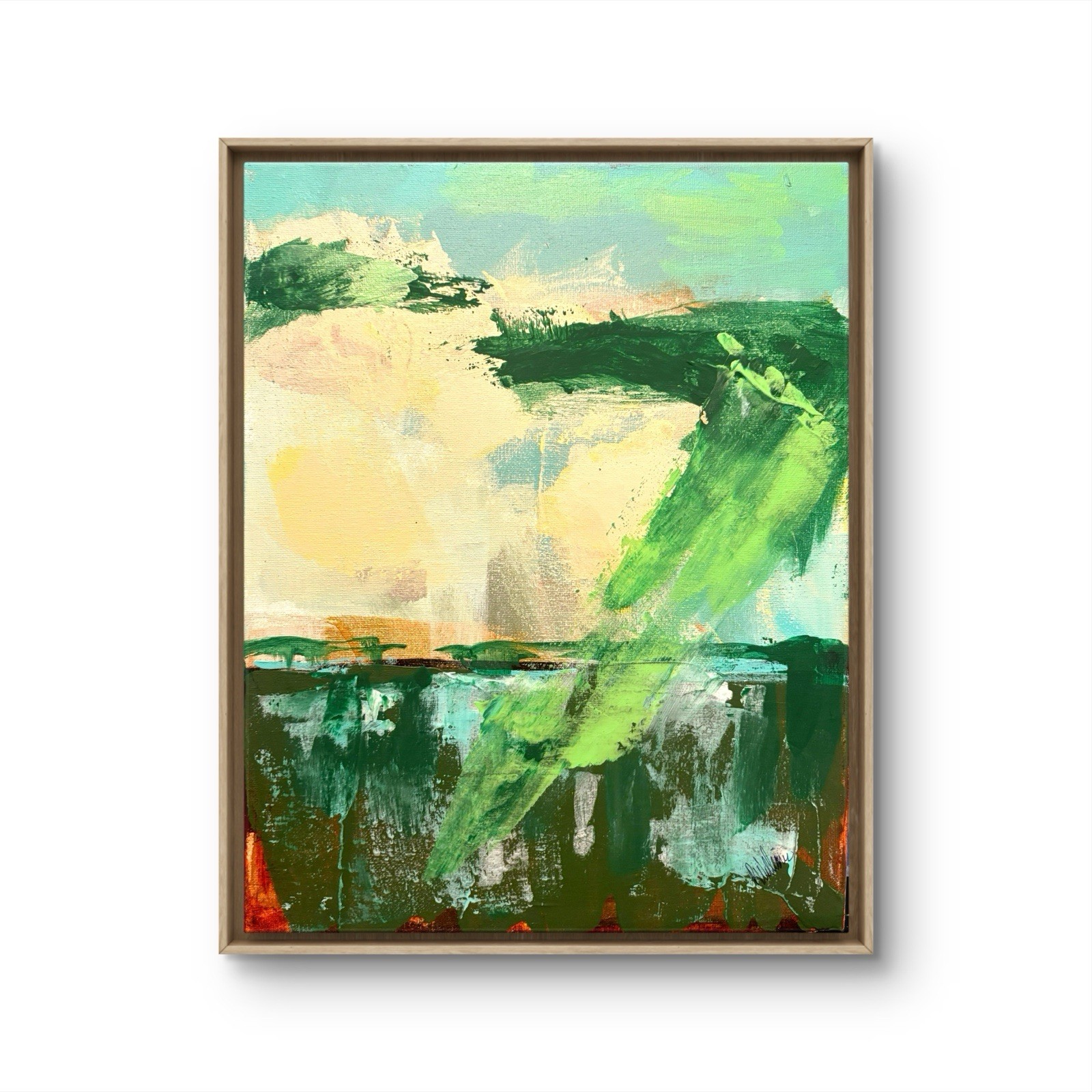 Sky Earth Unframed Landscape Abstract Impression 11×14 Canvas Original Wal Art
