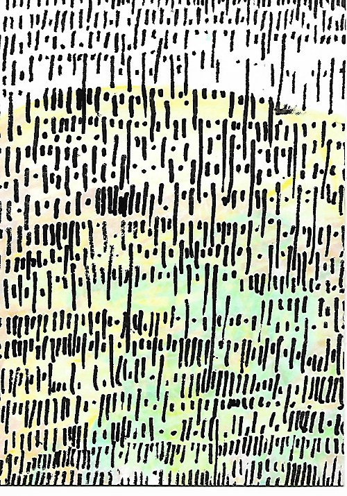 ACEO ATC CARD «Letters 44» REASOR Original Abstract Painting 2.5×3.5
