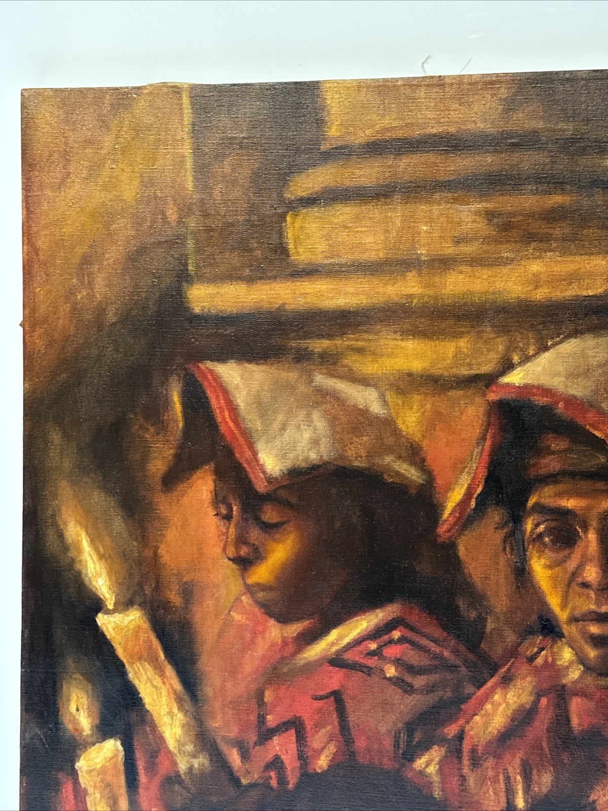 Charles Bragg Painting Original Oil 1960’s Portrait Peru Peruvian Woman Family