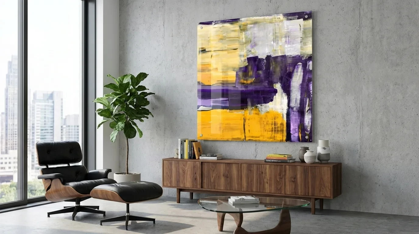 Abstract Expressionism Vintage 150x150cm Arcyl Glass Pop Art / XXL Pictures / Modern