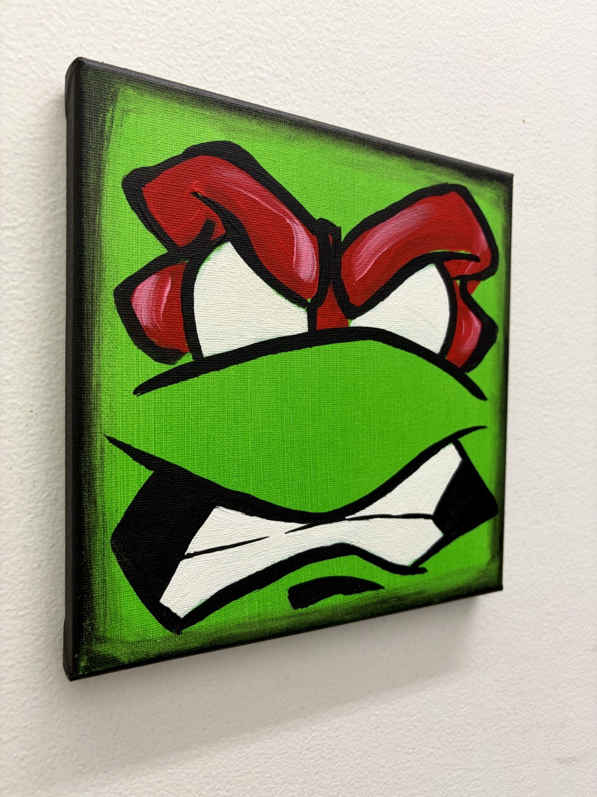 SLOOG Original Art Comic Pop Art Painting on Canvas 8×8 TMNT Raphael