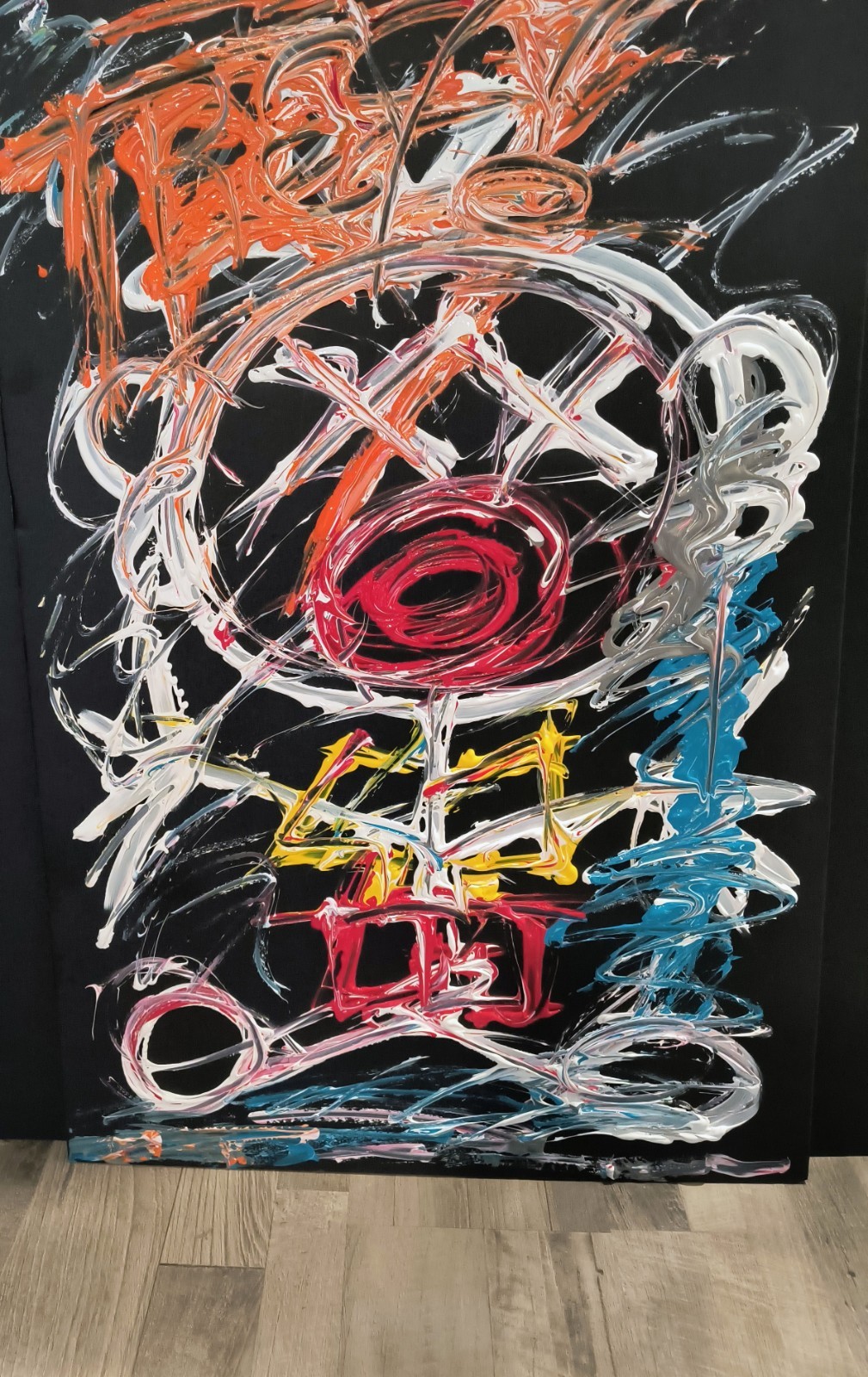 Trey Coppland, TREY Abstract Self Portrait Acrylic, 24+34 in, 2026, Signed