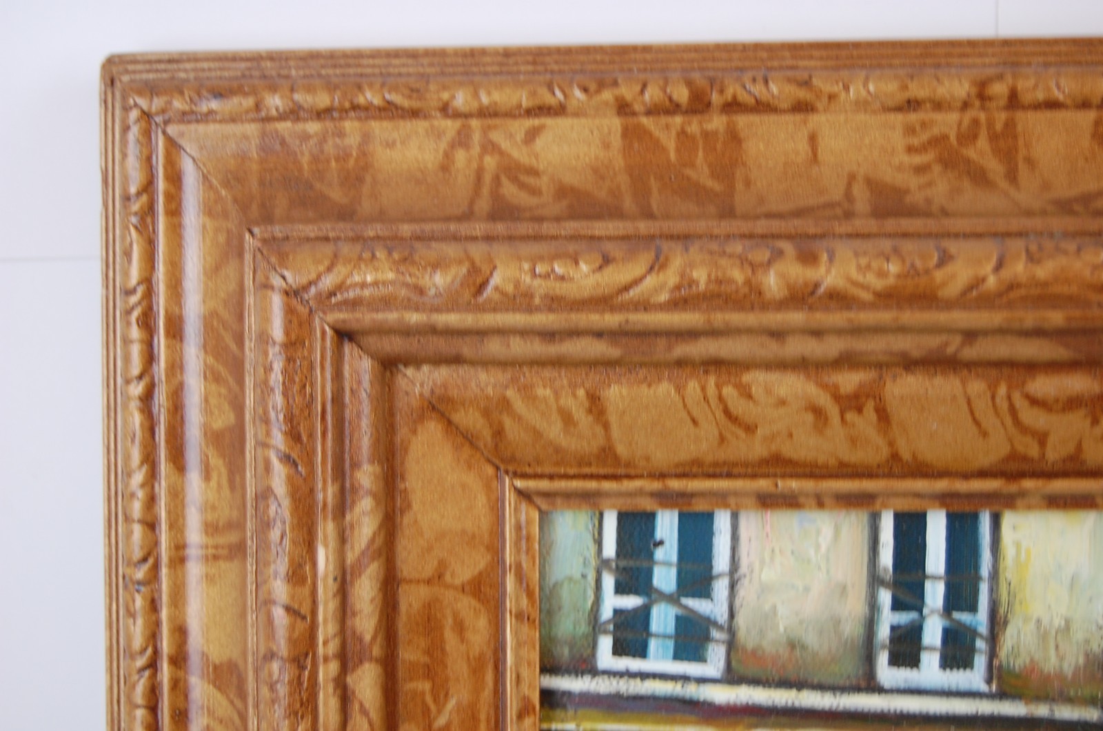 Vtg 80 Original Signed Mariel Chapot French Paris Street Scene Oil Painting 10X8