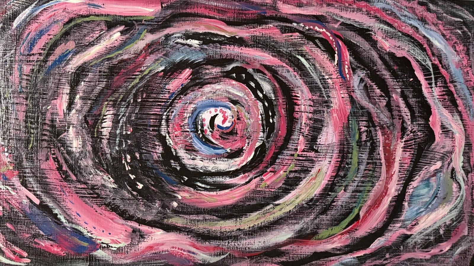 Galaxy painting on wood
