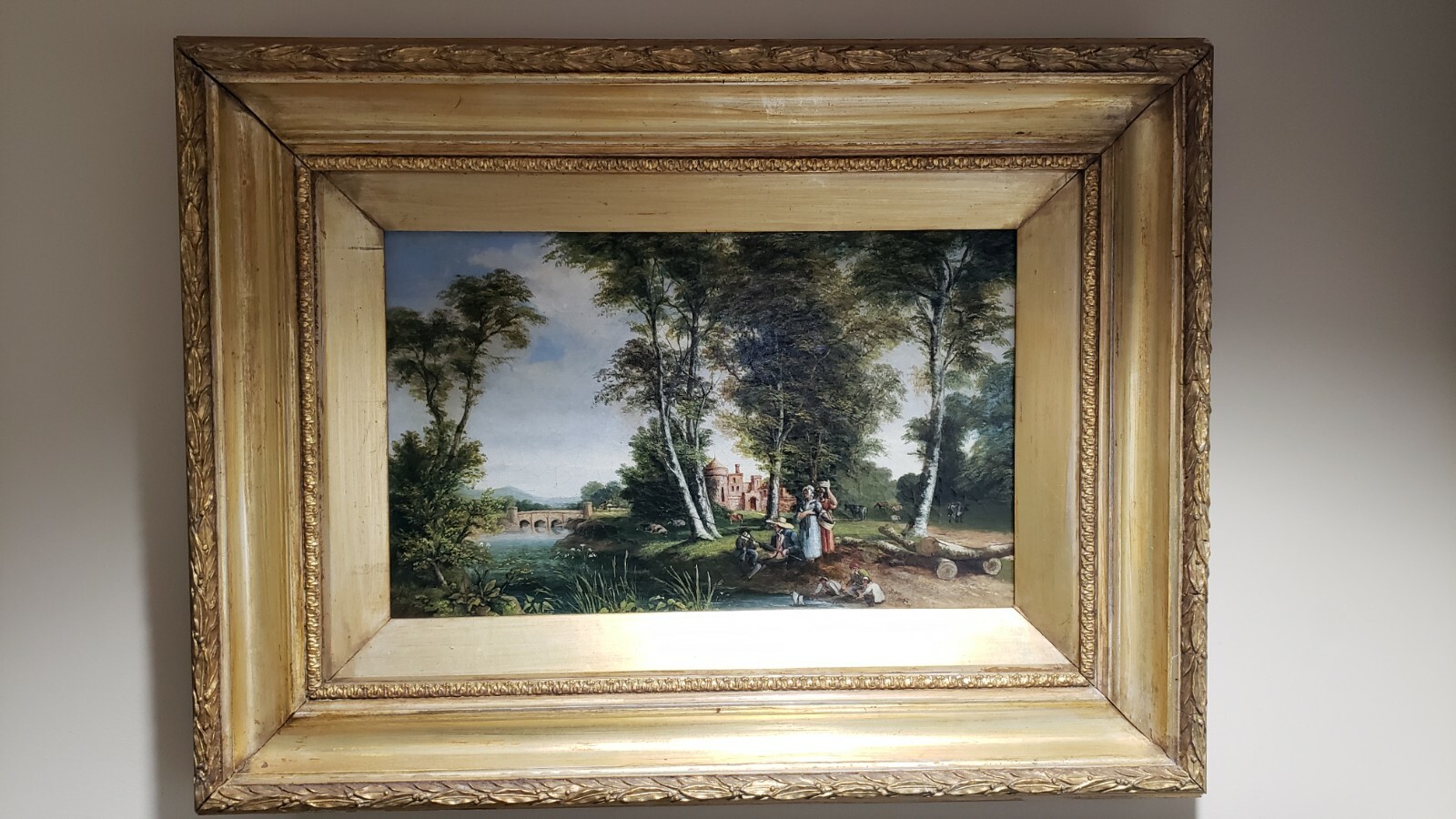 19th century Continental School Oil on Canvas Painting