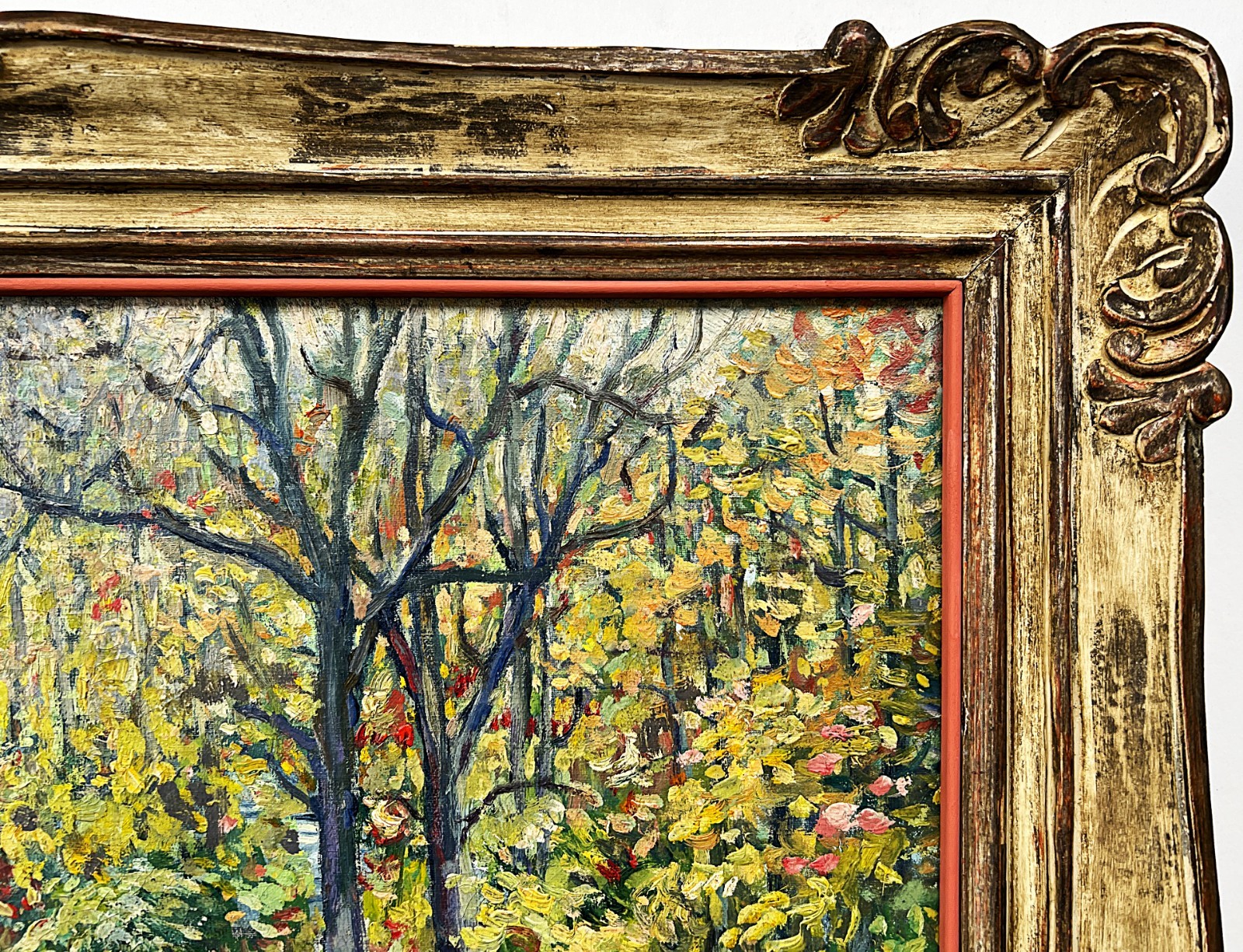 1930’s Impressionist Summer Pool Clarence W. Snyder 1873-1948, listed PA artist