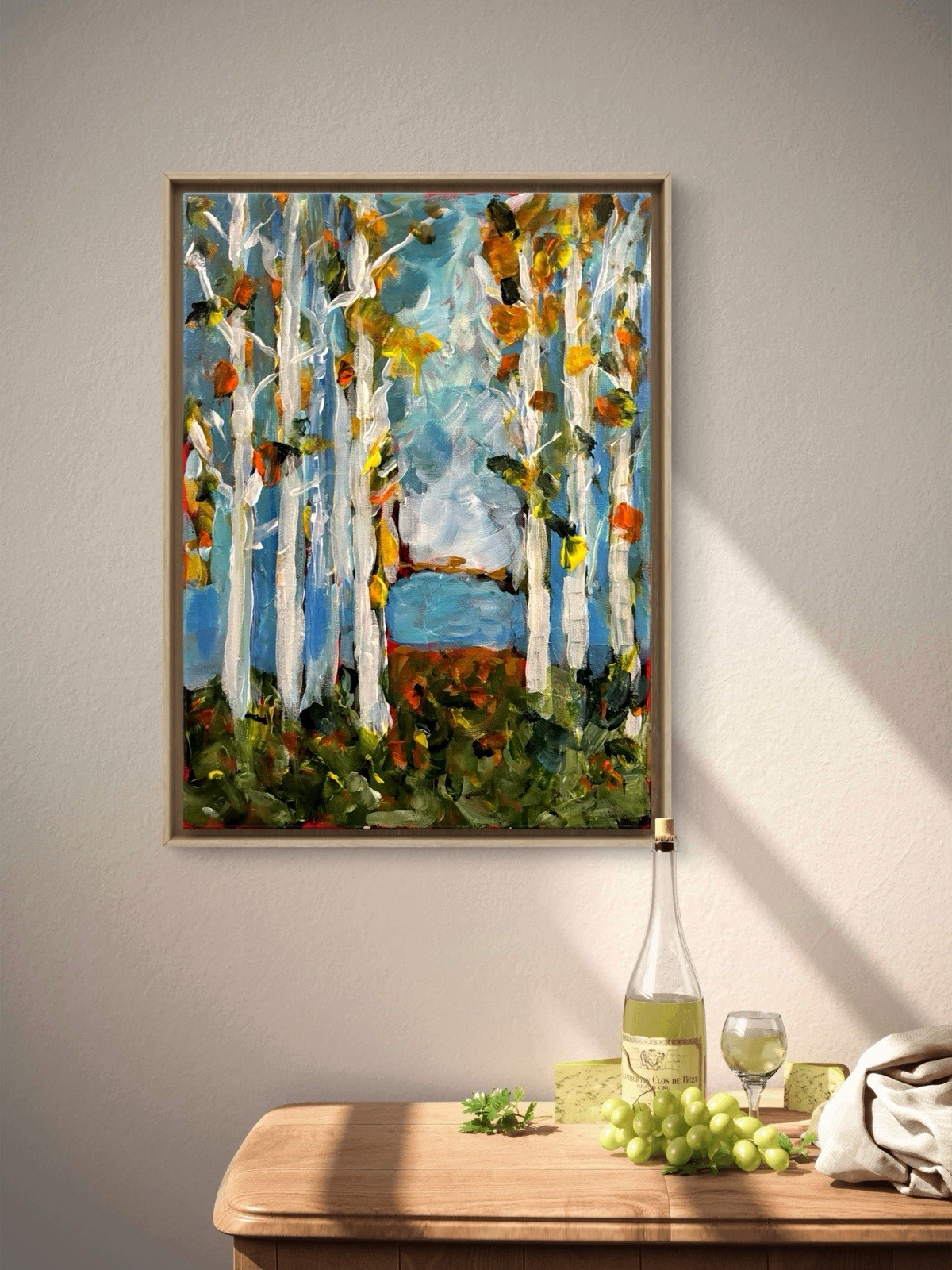 “Forest Standing” painting Сanvas wall-art signed 12×16 Brand New OOAK