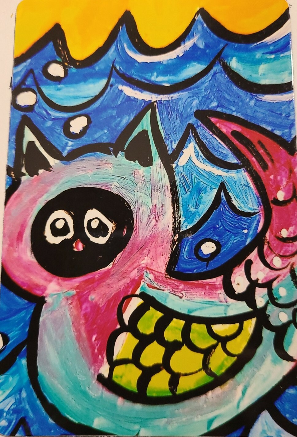 «NEW» NOT ACEO «PURRMAID CAT #2 » 3.5X5.5 ART MAGNET 2000-now