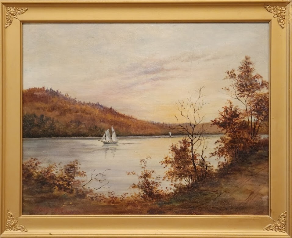 Edmund Darch Lewis – Original Luminist Oil Painting – Hudson River School