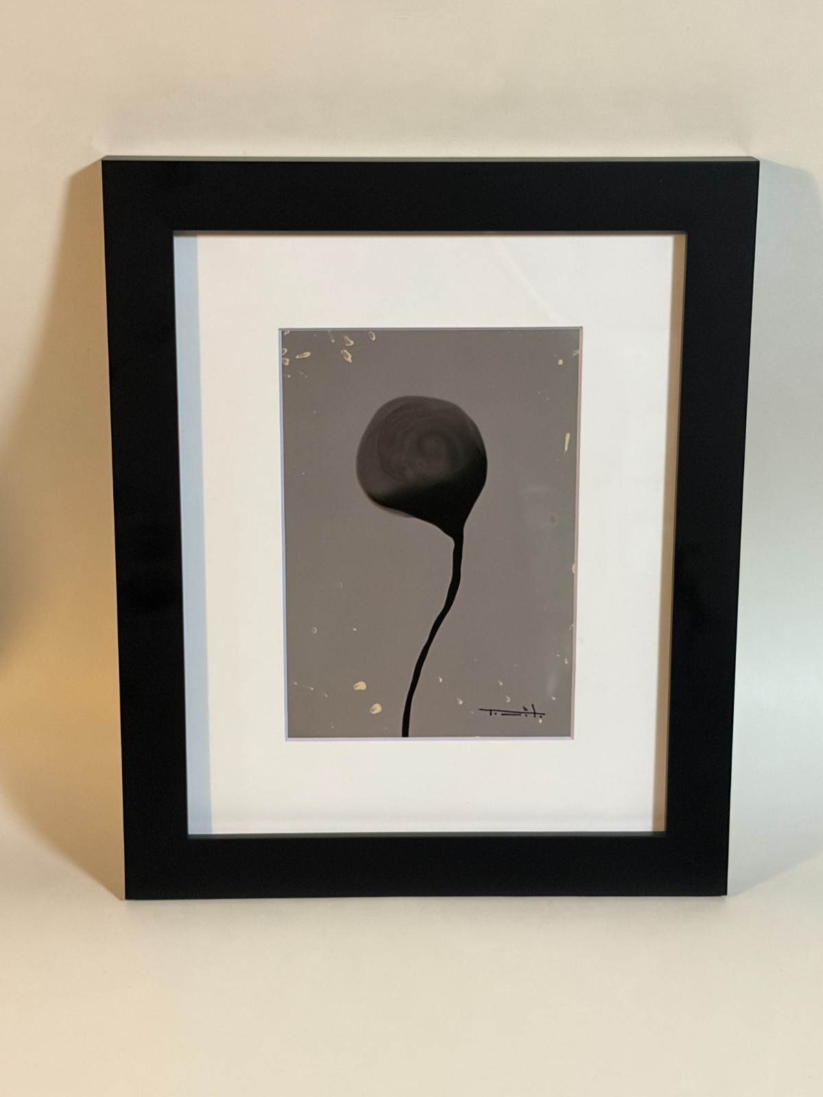 Tonito Original Chemigram painting.Organic surrealism.Framed & Gift Wrapped.ab2