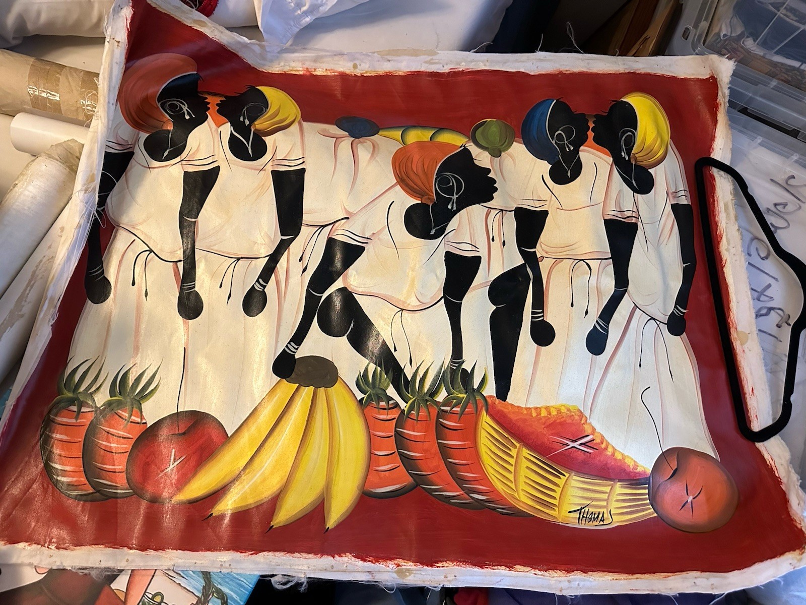 Large original painting on fabric