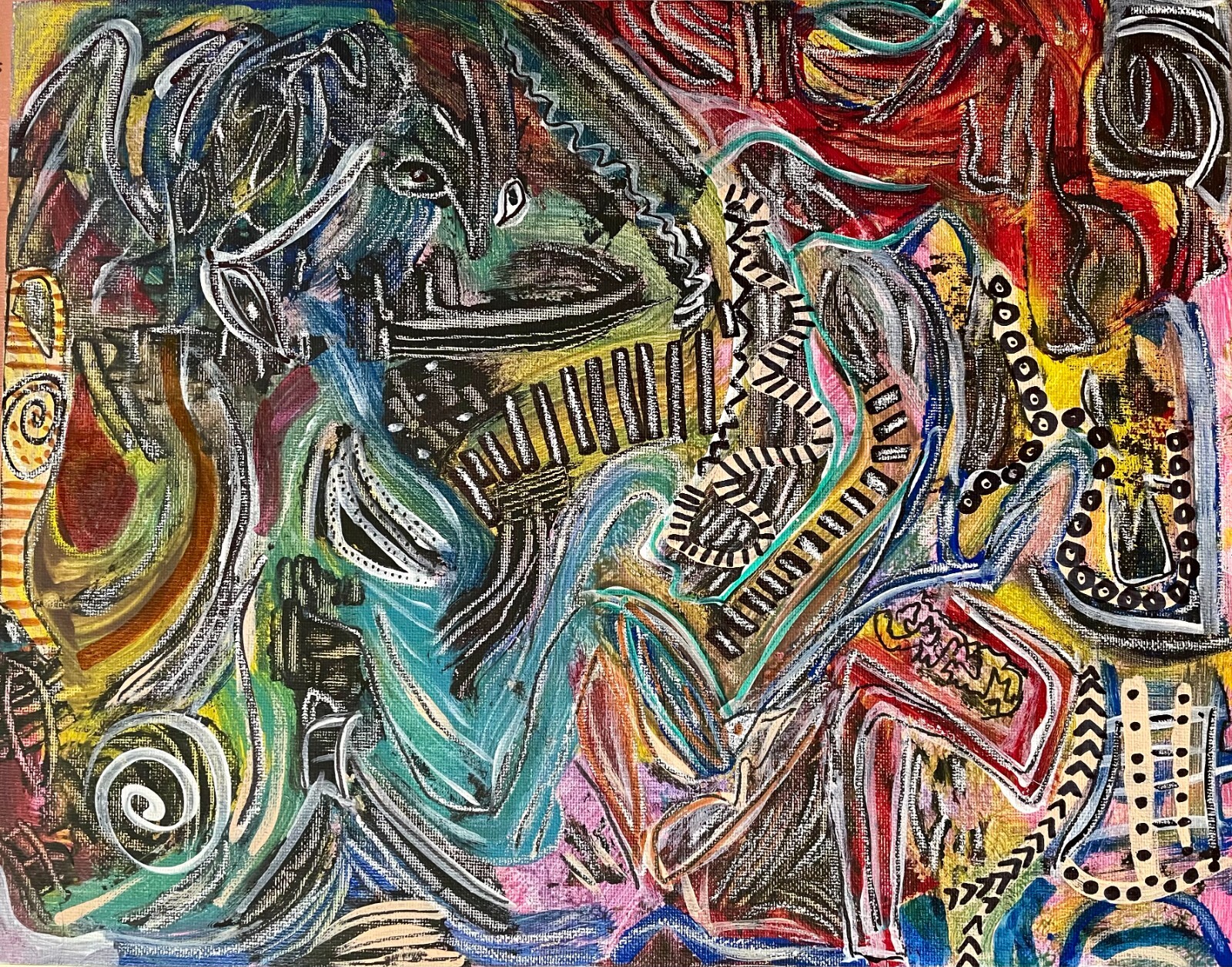 «CHUTES AND LADDERS» A NEW PAINTING by Omar Minyawi