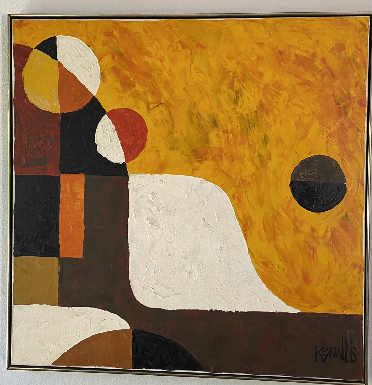 Lee Reynolds Signed Original Abstract Painting Vanguard Studios