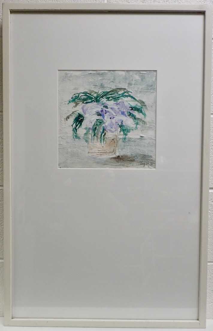 DAVID CHAPIN «Lavandar II» Original Abstract Expressionist Painting 1991 Framed