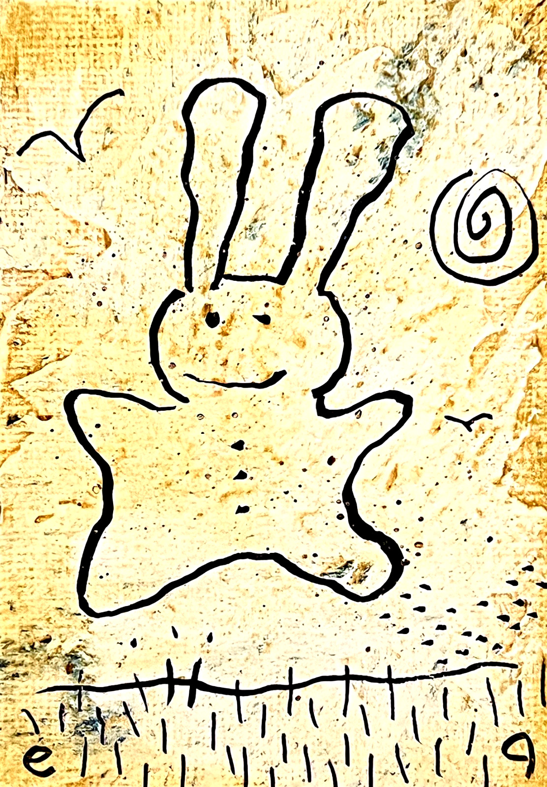 e9Art ACEO: the bunny of boundless joy leapt across the battlefield, the …