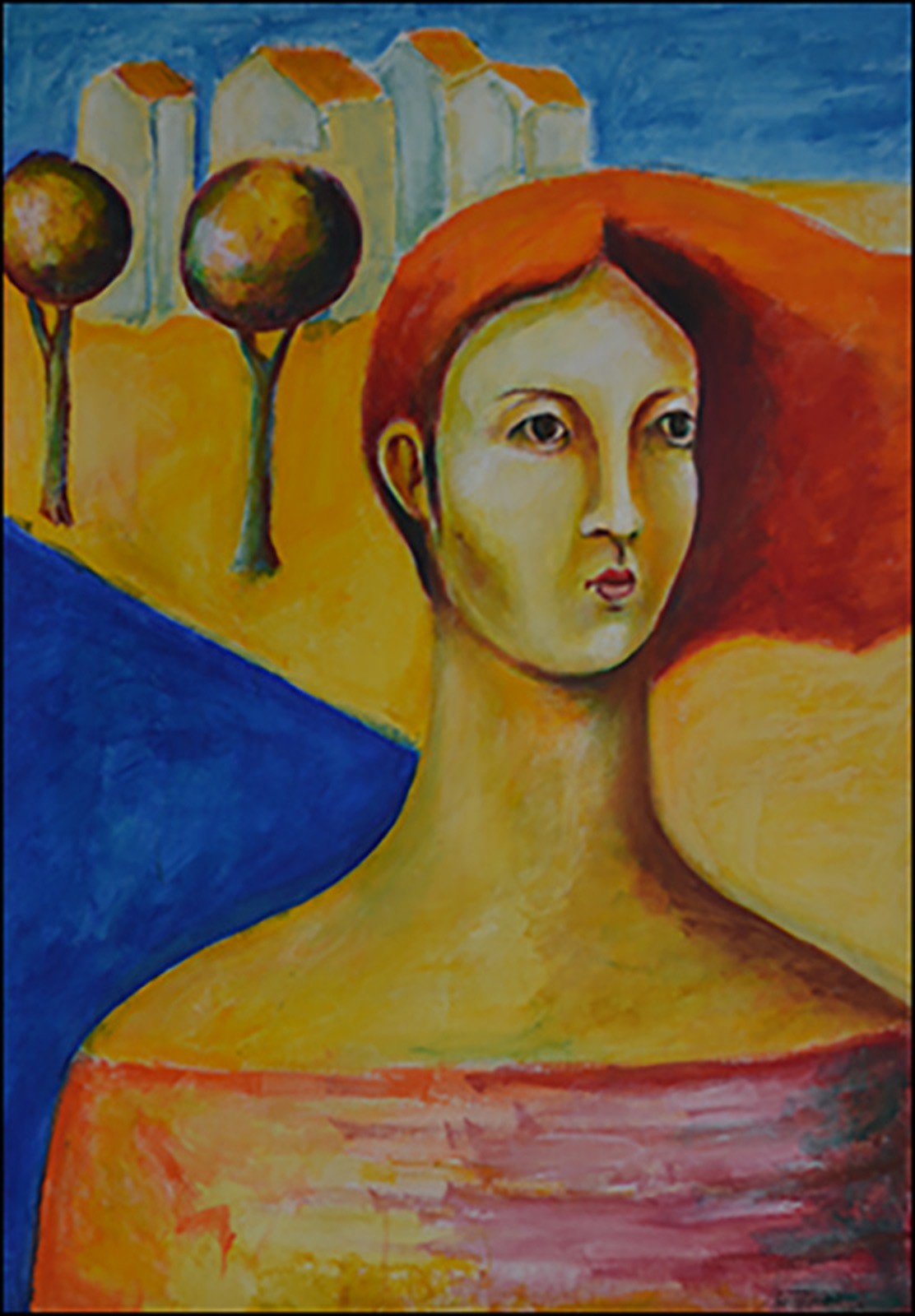 Cuban Art – Contemplating by Guillermo Estrada Viera 35.5 x 23.75