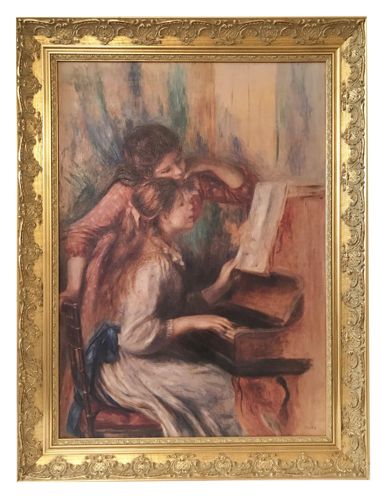 PIERRE-AUGUSTE RENOIR «THE SWING» AUTHENTIC 3D ARTAGRAPH OIL PAINTING W/COA