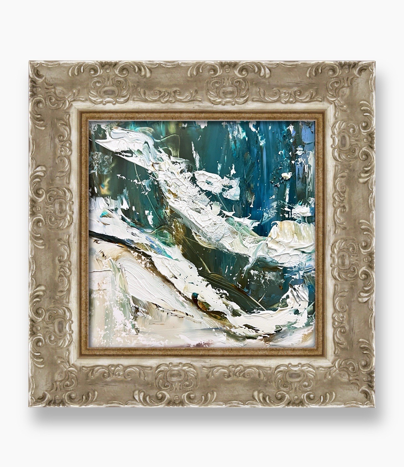 Virginia Beach Shoreline • Dramatic Ocean Energy Impasto Expressive Artwork Gift