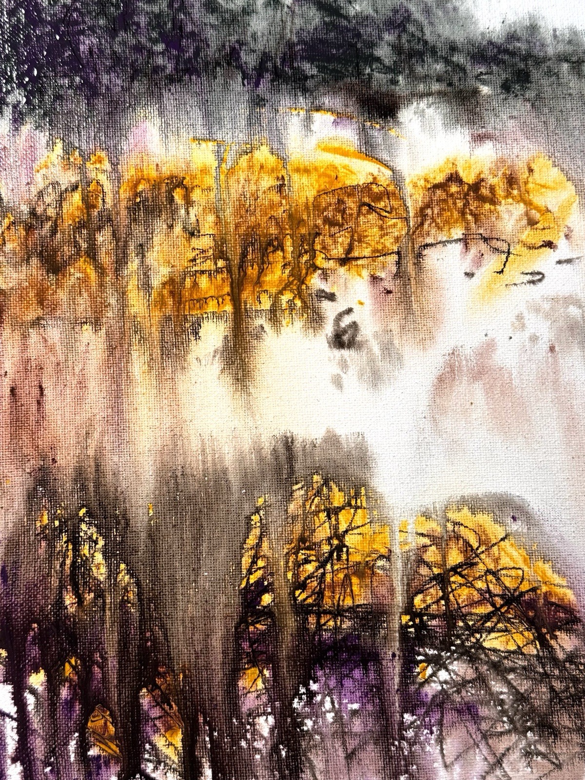 Original Abstract Expressionism 12×16 Landscape Handmade Signed Fine Art 308