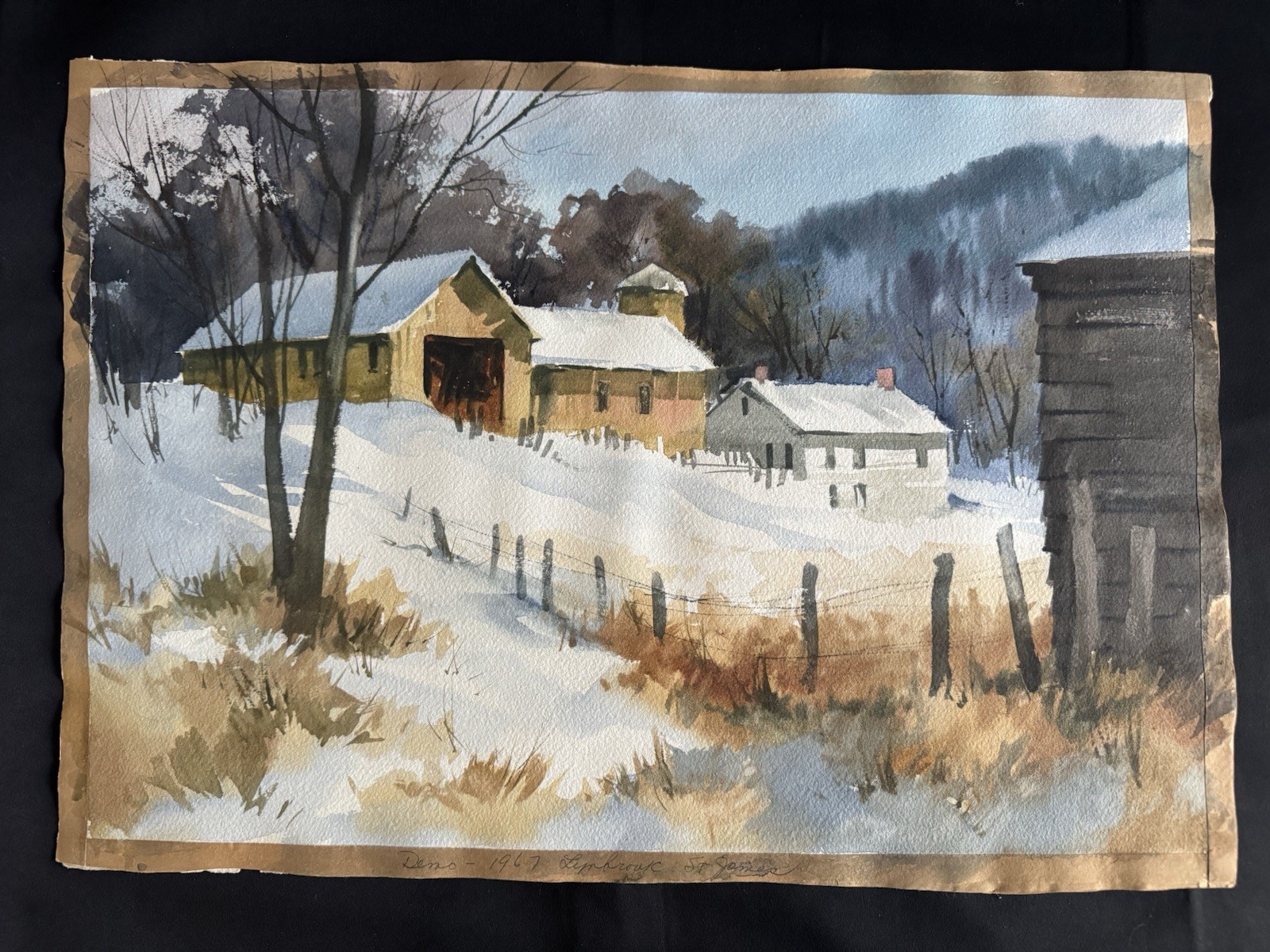 Marion Brown Original Watercolor Demo 1967 – Signed – COA – Gallery Provenance