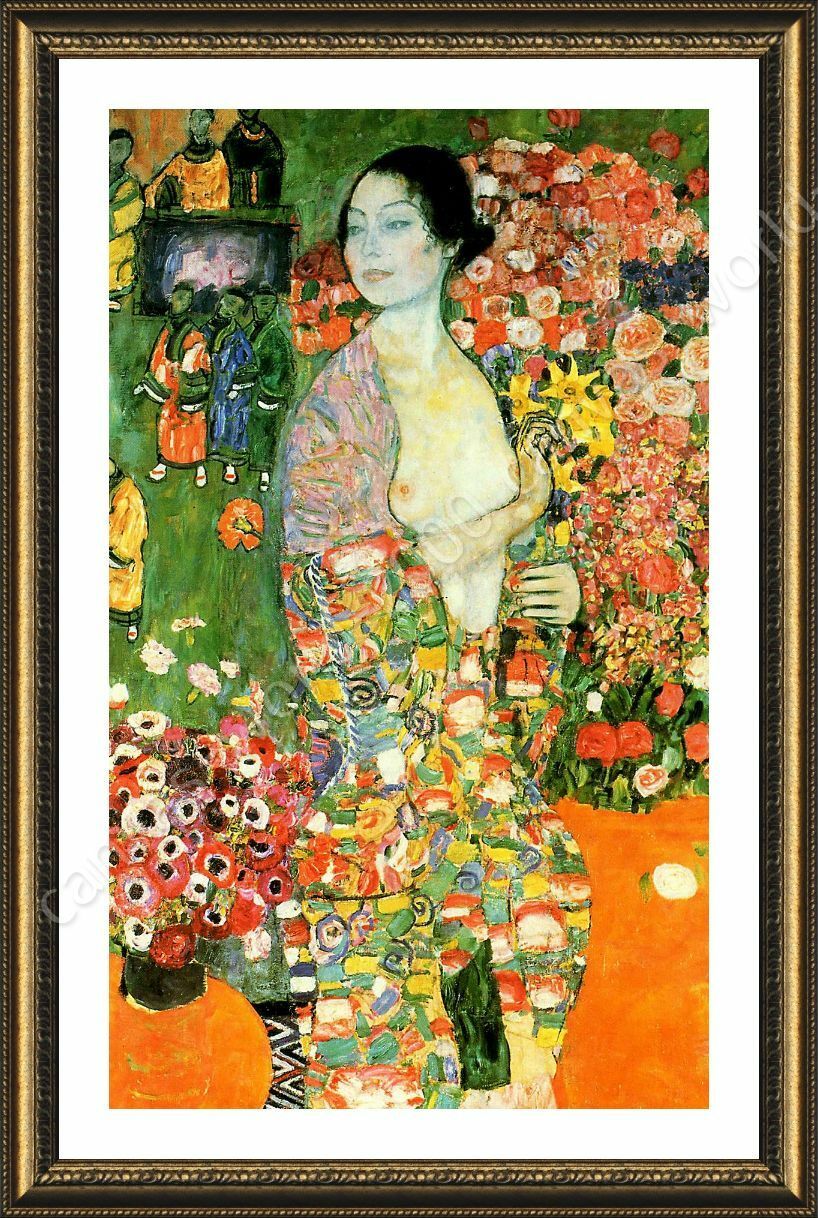 The Dancer by Gustav Klimt | Framed canvas | Wall art artwork giclee painting