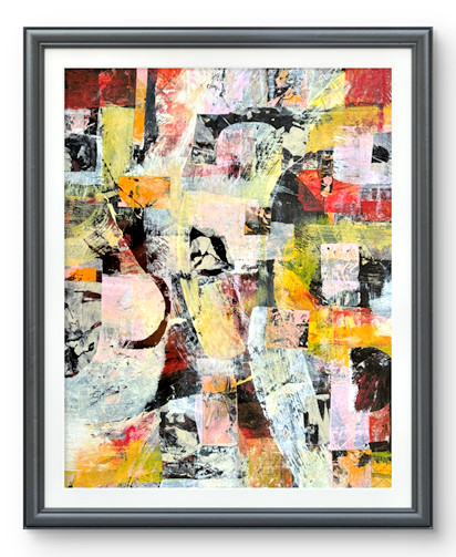 STEVEBARTZ ORIGINAL ART «JOURNEY» 16×18 FRAMED GALLERY THICK PAPER FINE ART