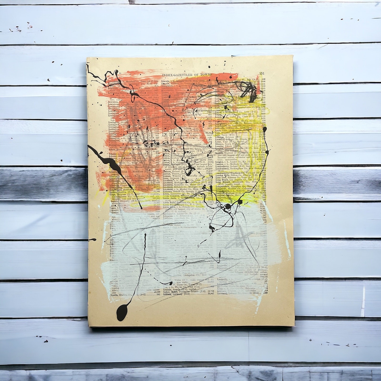 Original Mixed Media Abstract Art Painting 10×13.5” Wanderlust Series #24