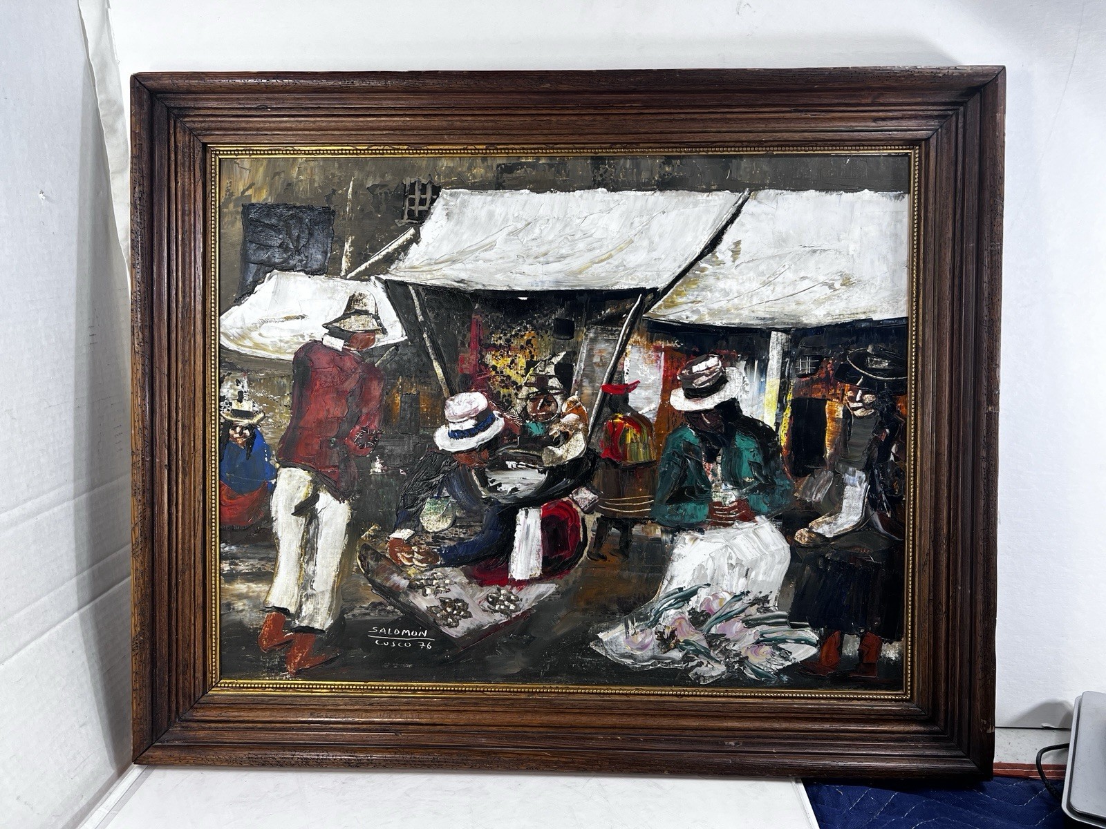 Signed Original Oil Painting By Peruvian Master Amilcar Salomon Zorrilla Cusco