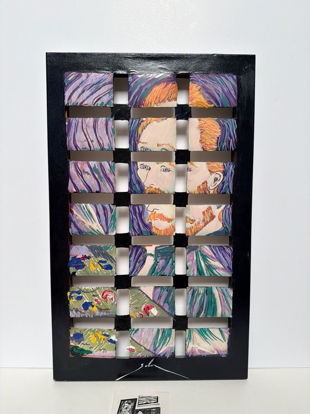 Kirk Saber Tear-a-Sculpture Mosaic Van Gogh Self Portrait Gallery Piece