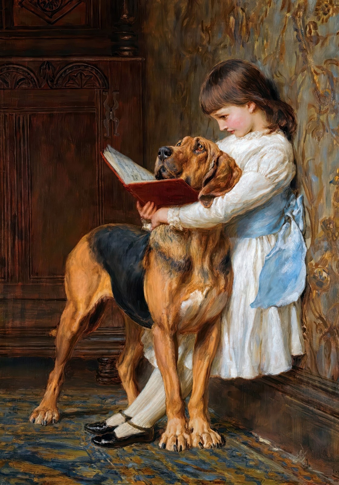 Briton Riviere Compulsory Education Reproduction – Giclee Canvas/Paper/Stretched