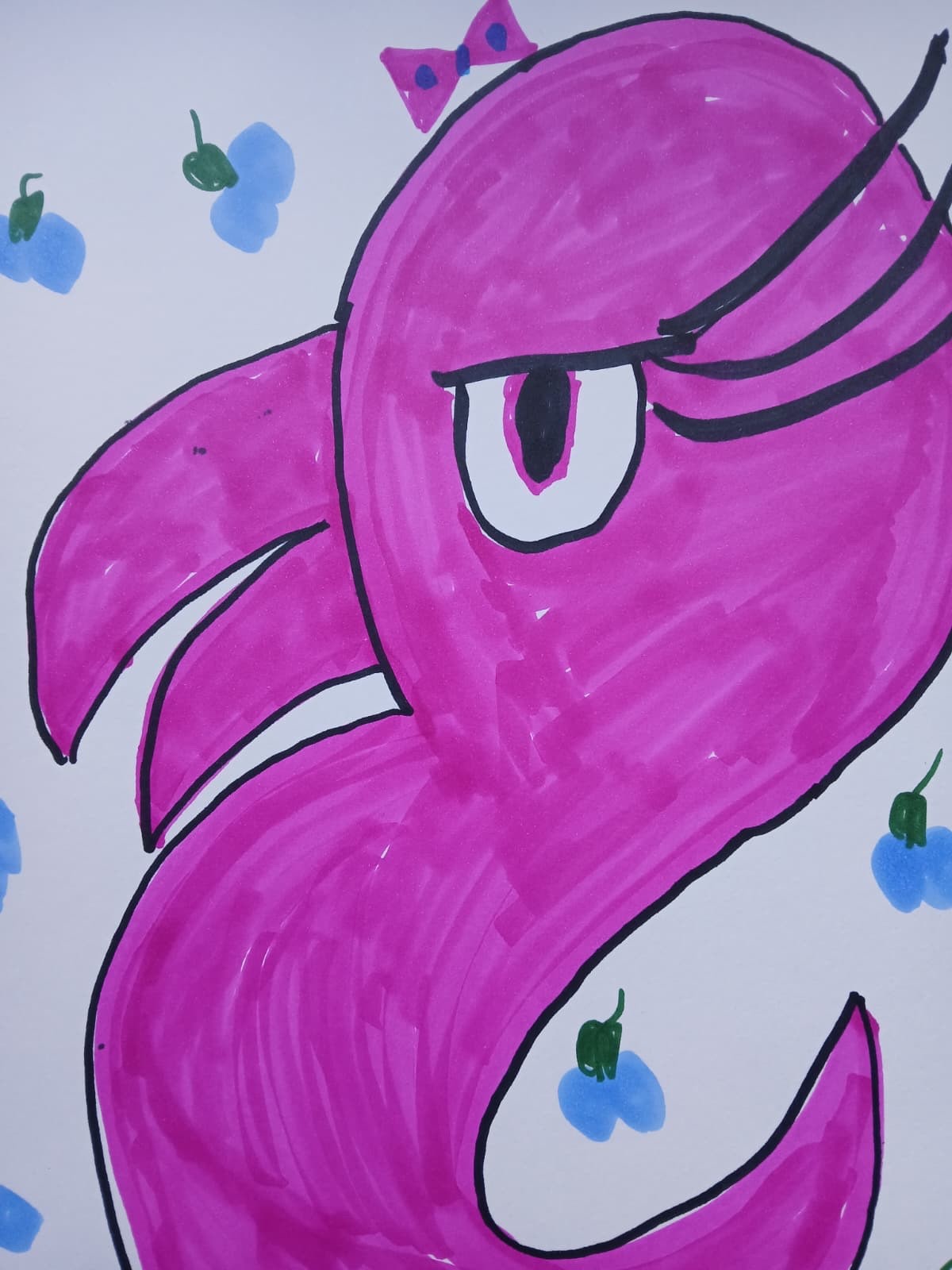 Abstract Expressionism Flamingo Pink 9x 12 Colorful Painting Modern Street Art
