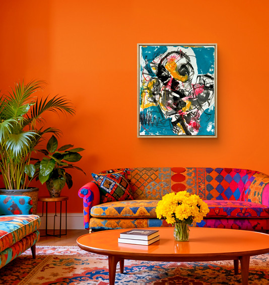 Original art 18×24 gallery thick paper fine art home – Neo Expressionism 16