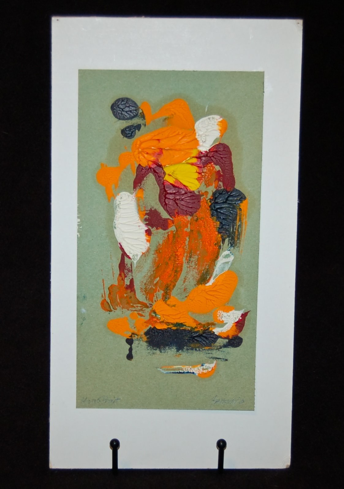 VINTAGE Abstract Art Monotype Painting Signed by Artist Fairchild 1960-1970’s