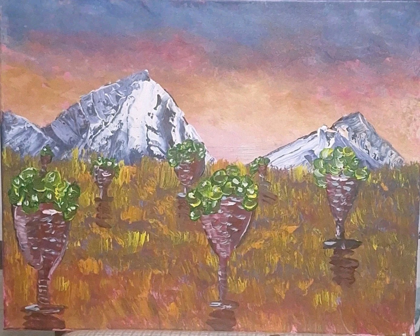 The Vinyard, Acrylic Painting – 16×20 Hand Painted Artwork on Canvas