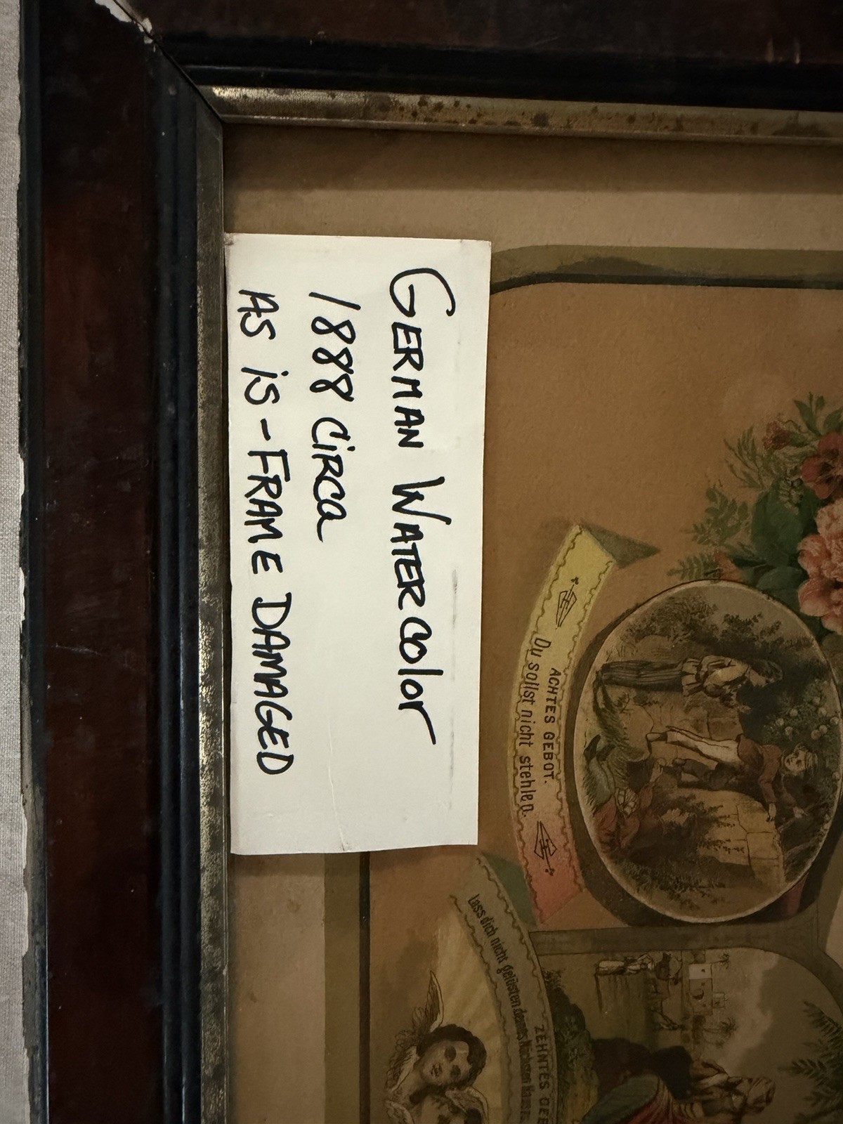 Antique Vintage German Water Color