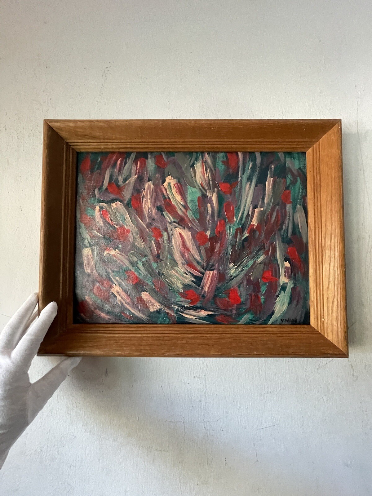 JOHN VON WICHT ANTIQUE MODERN ABSTRACT EXPRESSIONIST OIL PAINTING OLD MODERNISM