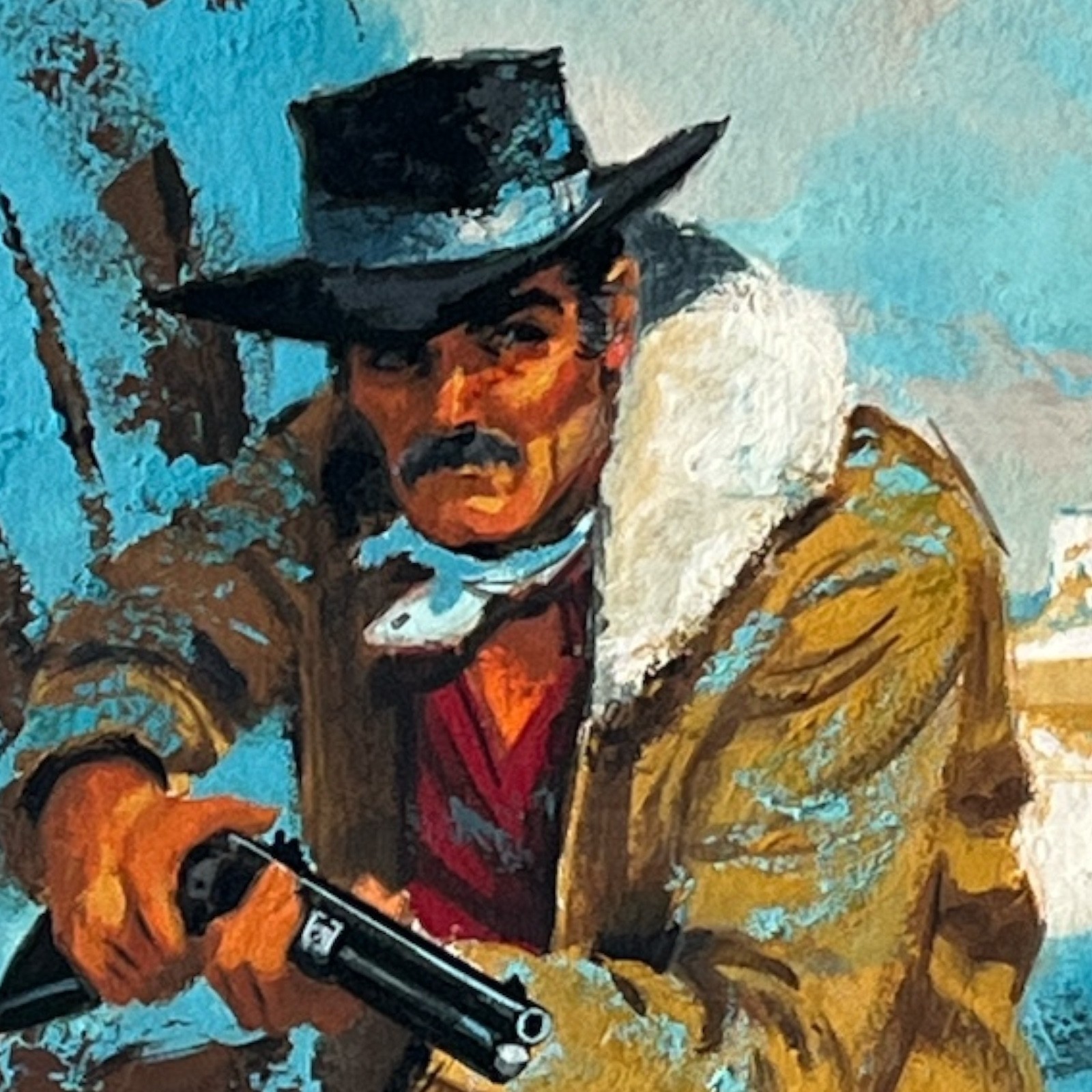 Vintage Western Pulp ACE D-448 MAC Winter Range Original Book Cover Art USA 1960