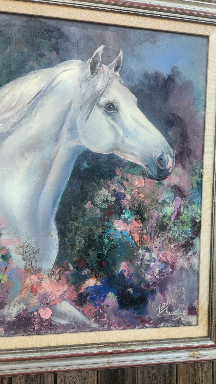 18×24 Marilyn Todd-Daniels Quarter Horse Equestrian Original Oil Framed Canvas