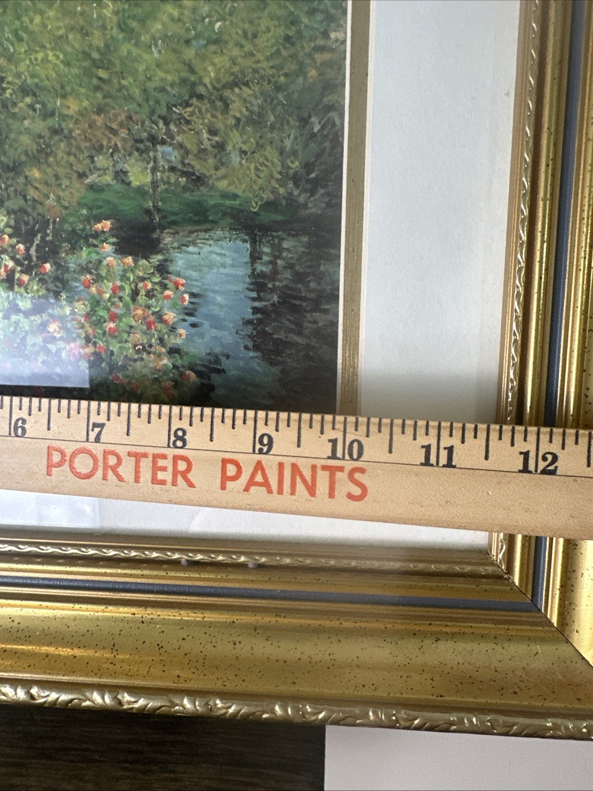 Framed Reproduction Claude Monet’s painting A Corner of the Garden at Montgeron
