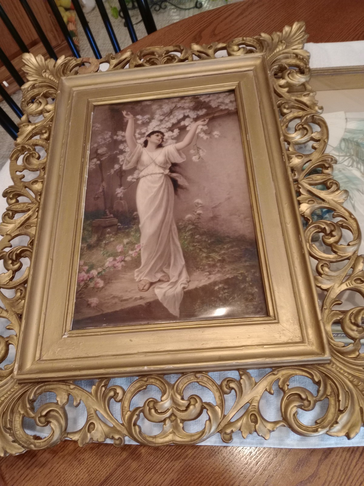Kpm Porcelain Portrait Tile of HOPE By Boenhauser Large Tile 15 1/2 By 10″