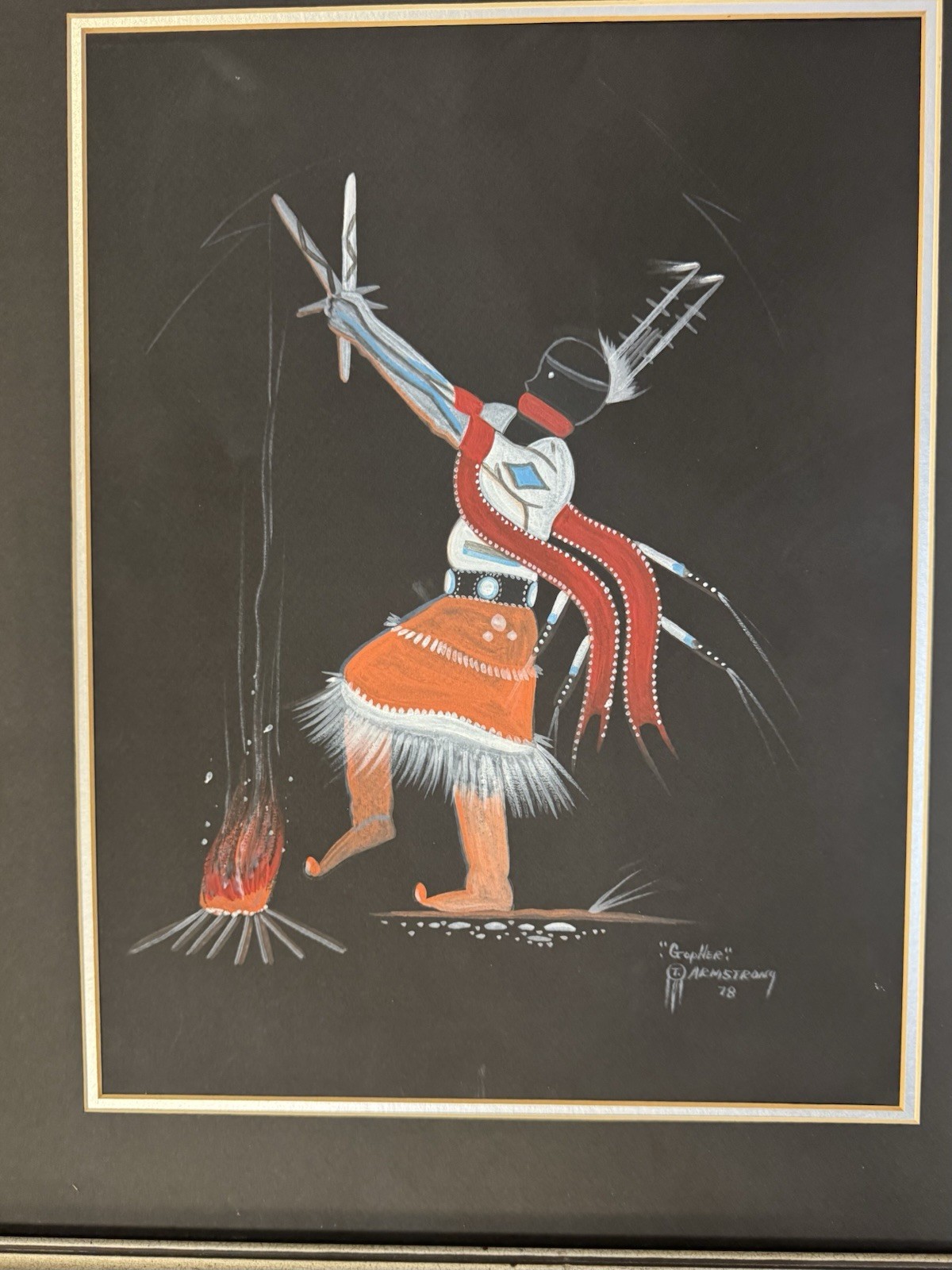 Gopher Armstrong Original Painting Of “Apache Fire Dancer”
