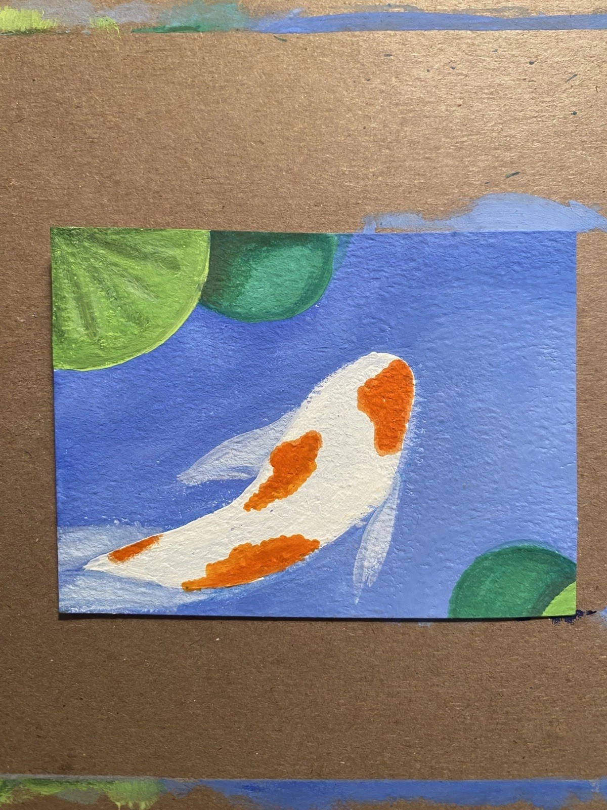 ACEO Original Koi Pond Series 1/4