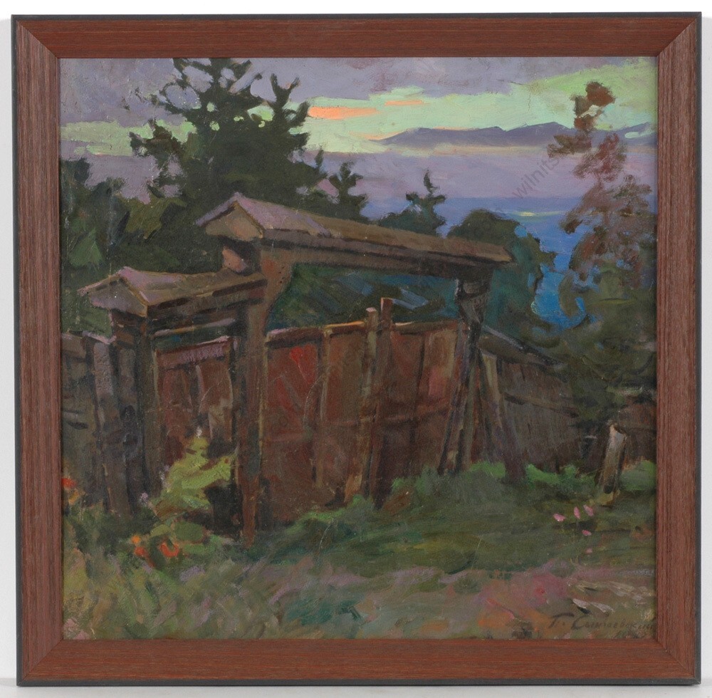 Pavel Singaevski (1922-2000) «Evening», Oil Painting, 1962 (1)