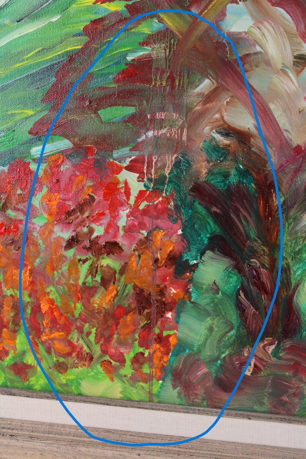 Eric de Vienne Abstract Landscape Trees Oil Painting On Canvas Signed 03